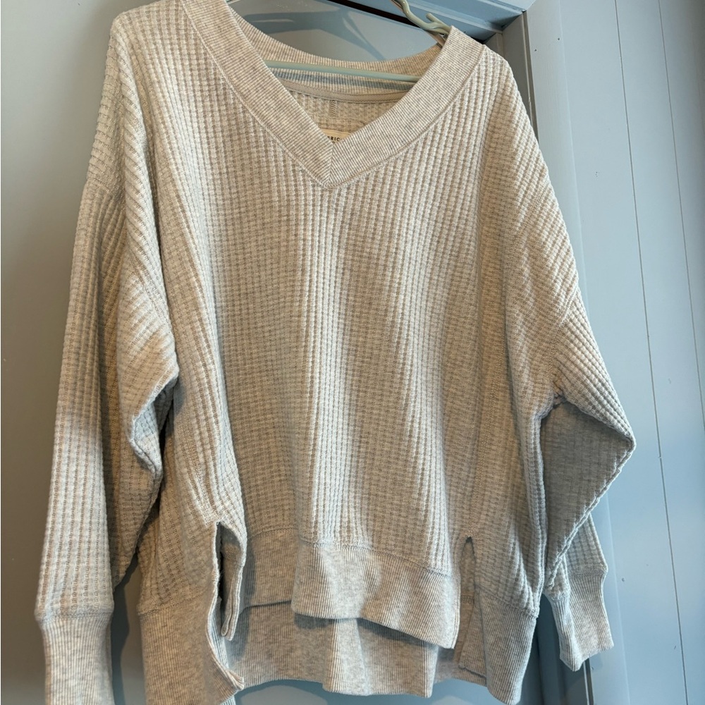 American Eagle Outfitters Cream Off-the-Shoulder Sweater